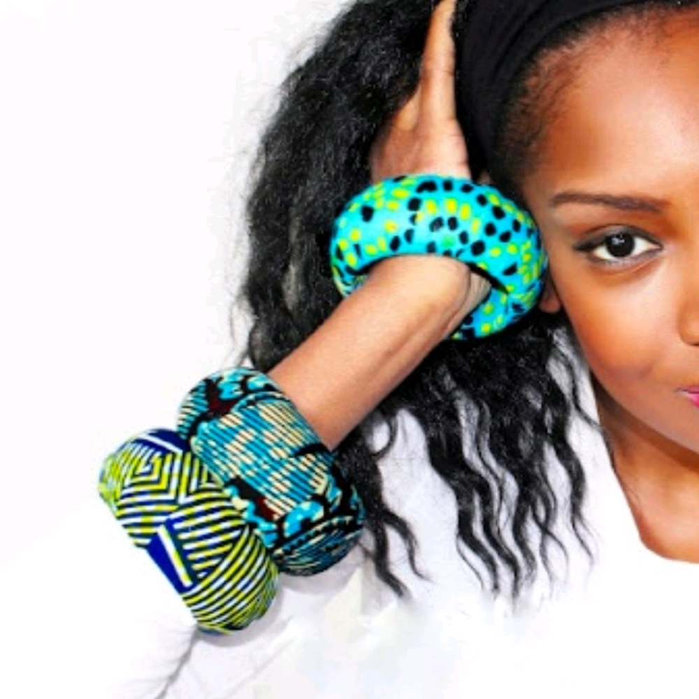 AFRICAN FABRIC BANGLE (SET OF 3)